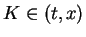 $K \in
(t,x)$