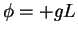$\phi= +gL$