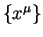 $\lbrace x^{\mu}\rbrace$