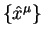 $\lbrace
\hat x^{\mu}\rbrace$