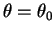 $\theta=\theta_0$