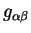 $g_{\alpha \beta}$