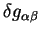 $\delta g_{\alpha \beta}$