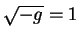 $\sqrt{-g}=1$